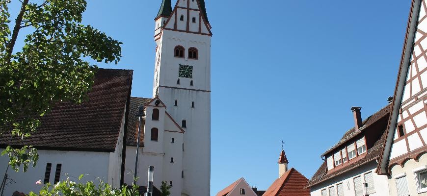Bild vom Stadtzentrum mit Blick auf den Kirchturm