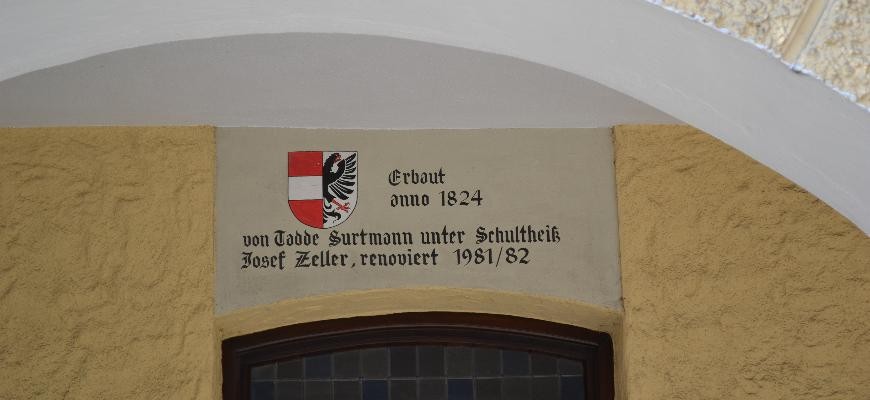 Bild vom Rathaus Dietenheim, Zeittafel zum Bau